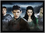 Morgose - Emilia Fox, Merlin - Colin Morgan, Przygody Merlina, The Adventures of Merlin, Morgana - Katie McGrath, Arthur - Bradley James
